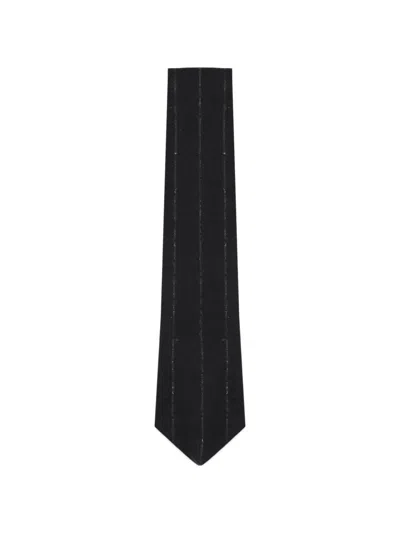 D Exterior Sequin-embellished Tie In Black