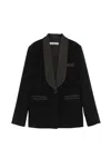 D Exterior Shawl-collar Jacket In Black