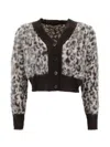 D Exterior Short Animal Print Cardigan In Animal Print