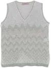 D Exterior D.exterior V-neck Sleeveless Top In Gray