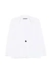 D Exterior Single-button Notch-lapels Blazer In White