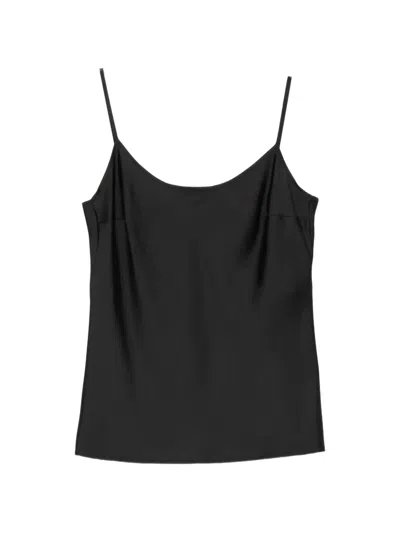 D Exterior Spaghetti-strap Camisole Top In Black