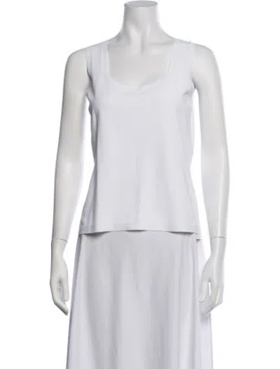Pre-owned D Exterior Square Neckline Sleeveless Top W/ Tags In White