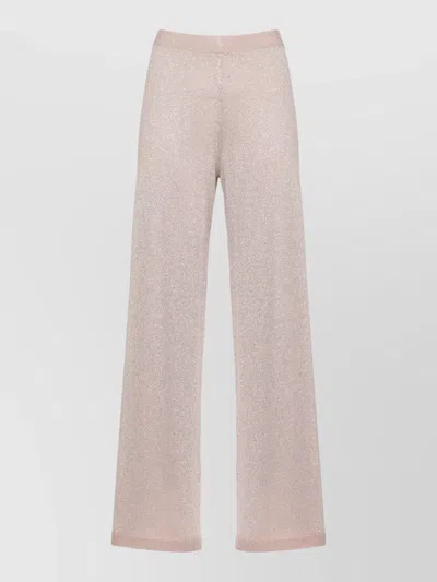 D Exterior Straight Leg Glitter Finish Full Length Pants In Pink