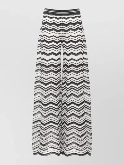 D Exterior Straight Skirt Chevron Pattern Lurex Floor Length