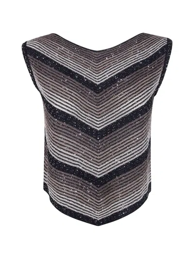 D Exterior Degrade Lux Crop Top In Multi