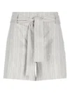 D Exterior D. Exterior Silver Viscose Blend Bermuda Shorts In Gray
