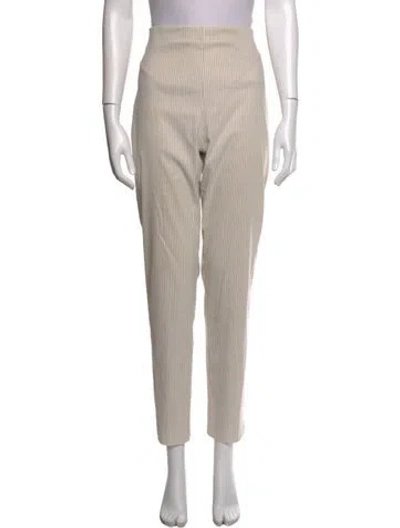 Pre-owned D Exterior Striped Straight Leg Pants In Neutrals