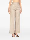 D Exterior Striped Straight-leg Trousers In Brown