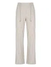 D Exterior Grey Wool Blend Pants In Neutral