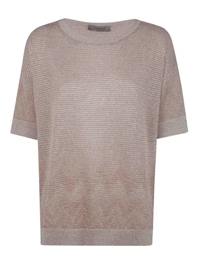 D Exterior Degrade Lux Short Sleeves Jumper In White
