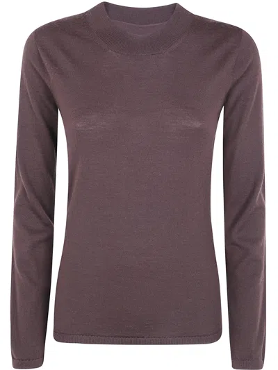 D Exterior D. Exterior Sweater Basic Merino Round Neck In Brown