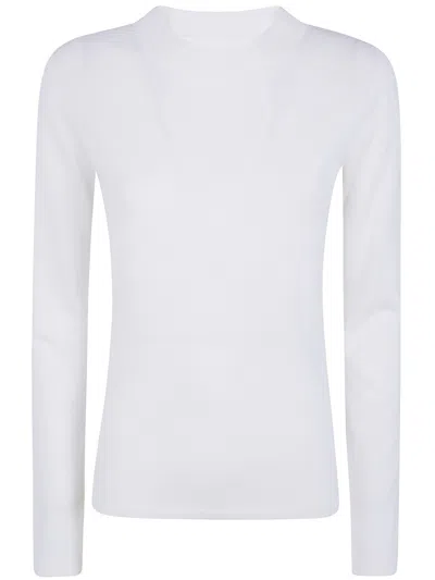 D Exterior D. Exterior Sweater Basic Merino Round Neck In Transparent