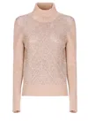 D Exterior Sweater With Paillettes In Pink