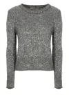 D Exterior Sweater With Sequins In Gray