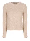 D Exterior Sweater With Sequins In Neutral