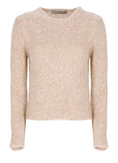 D EXTERIOR SWEATER WITH SEQUINS