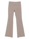 D Exterior Tailored Brown Trousers With Flared Hem In Brown