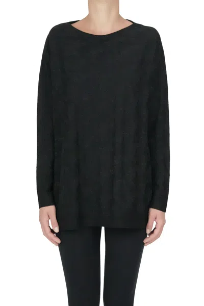 D Exterior Textured Knit Pullover In Multi
