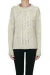 D Exterior Textured Knit Pullover In Multi