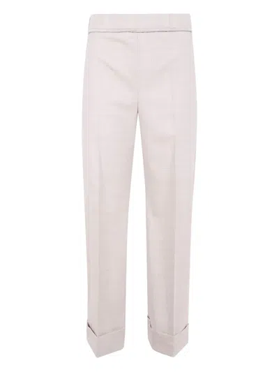 D EXTERIOR TRIMMED WOOL TROUSERS