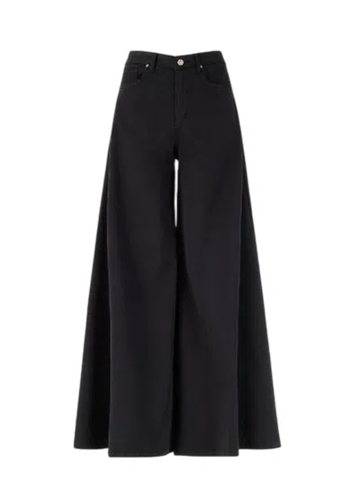 D Exterior T-shirt Woman D.exterior - T-cotone Stretch Pant Very Wide - Black