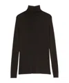 D Exterior Turtleneck Long-sleeve T-shirt In Black