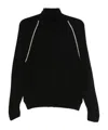 D Exterior Turtleneck Long-sleeved Sweater In Black