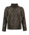 D Exterior Turtleneck Long-sleeved Sweater In Brown