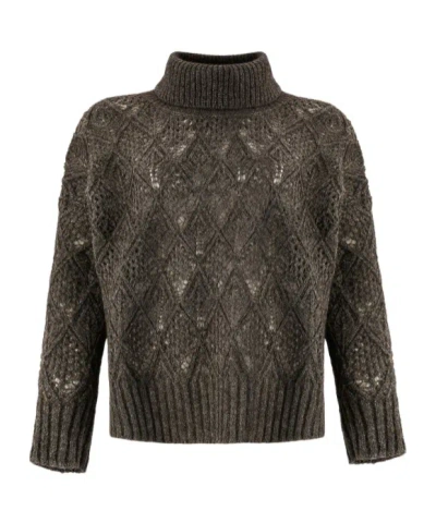 D EXTERIOR TURTLENECK LONG-SLEEVED SWEATER