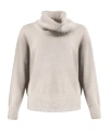D Exterior Turtleneck Long-sleeved Sweater In Gray