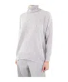 D Exterior Turtleneck Long-sleeved Sweater In White