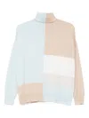 D Exterior Turtleneck Sweater In Multi