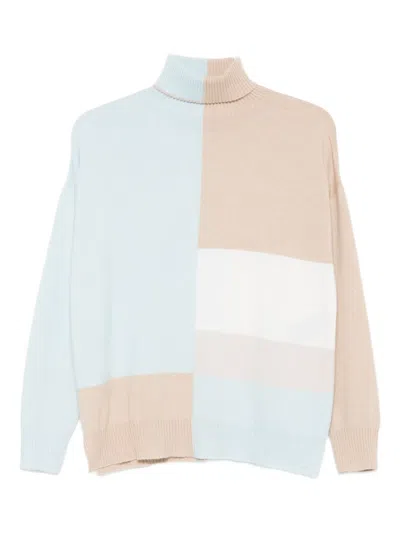 D Exterior Turtleneck Sweater In Multi