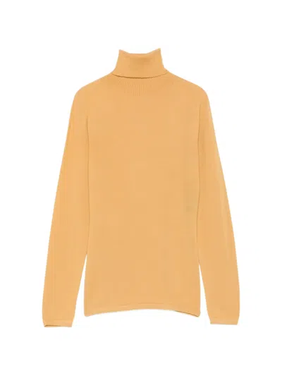 D Exterior Turtleneck Sweater In Yellow