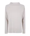 D Exterior Turtleneck Wool Sweater In Gray