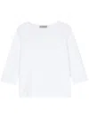 D Exterior V-neck Fine-ribbed Jumper In White