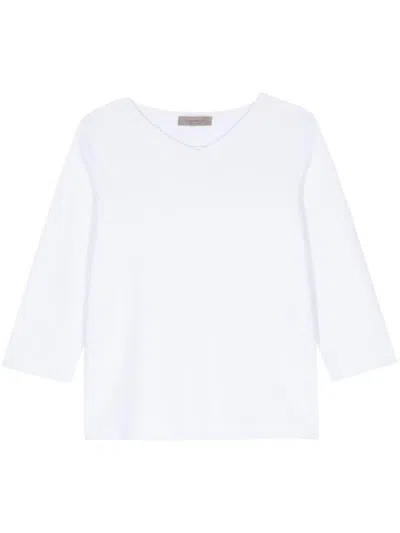 D-exterior D. Exterior V Neck Sweater In White