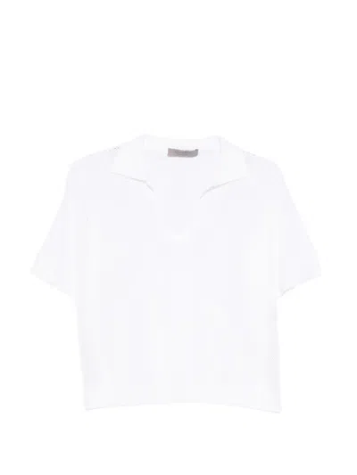 D Exterior V-neck Top In White
