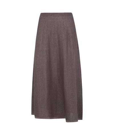 D Exterior Vanise Lux Flared Skirt In Brown