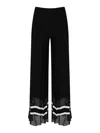D Exterior Viscose And Lurex Trousers In Black