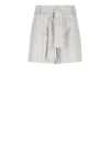 D Exterior D. Exterior Silver Viscose Blend Bermuda Shorts In Gray