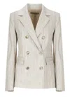 D Exterior D. Exterior Gold Viscose Blend Blazer