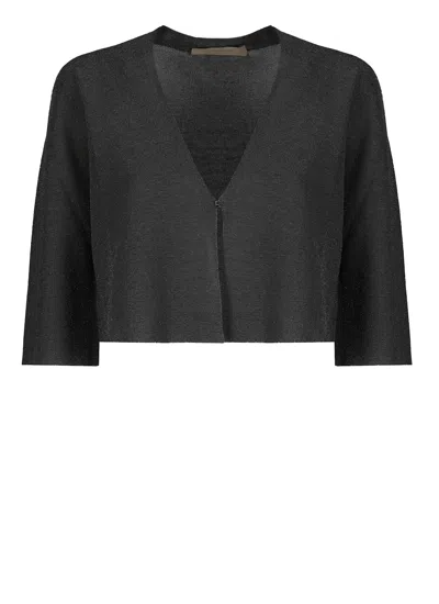 D Exterior D.exterior V-neck Knit Cardigan In Gray