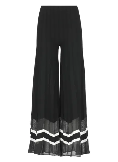 D Exterior Viscose Pants In Black