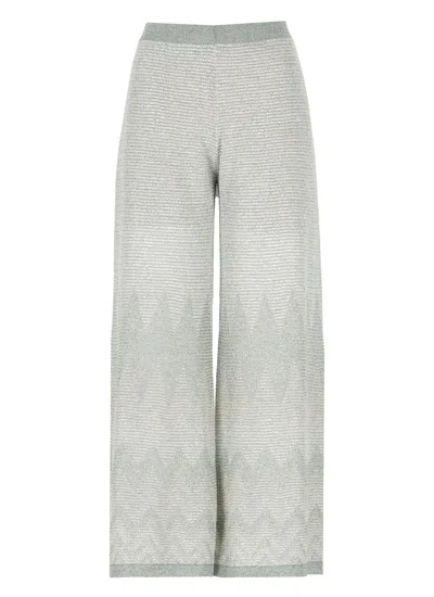 D Exterior Viscose Pants In Gray