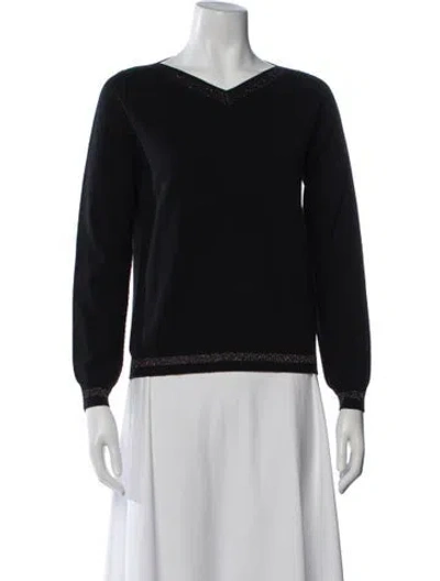 Pre-owned D Exterior V-neck Sweater In Black