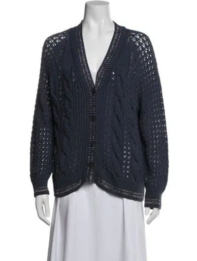 Pre-owned D Exterior V-neck Sweater In Blue