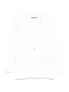 D Exterior White Blazer With Shoulder Pads In White