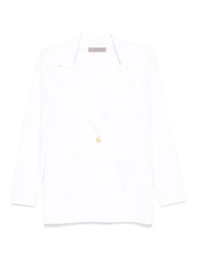 D Exterior White Blazer With Shoulder Pads